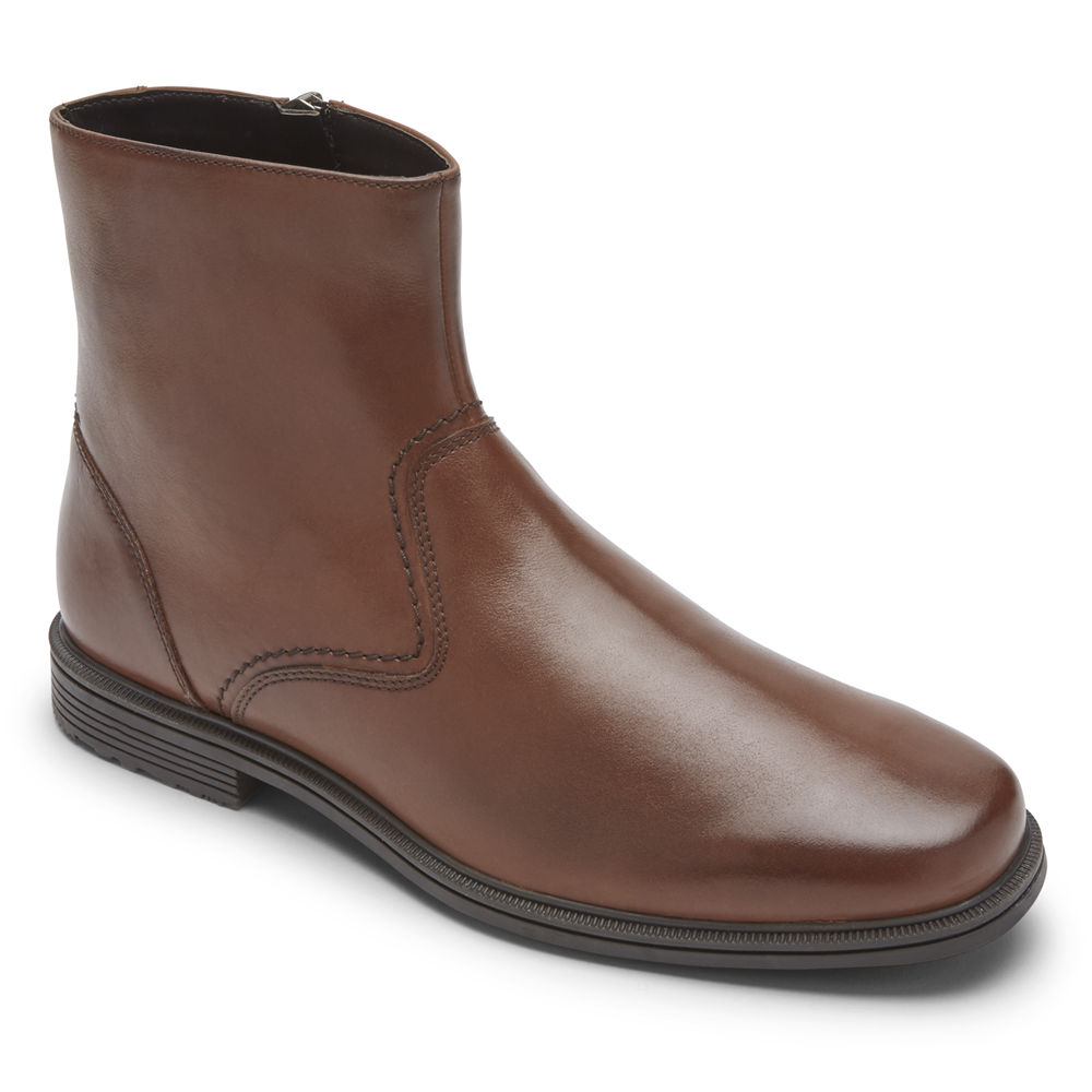 Rockport Mens Taylor Zipper - Boots Brown - UCY193245